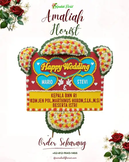 Papan Bunga Pernikahan Jatinagara